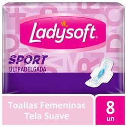 Toallas Higiénicas Ladysoft Sport Ultradelgadas con Alas 8 un.