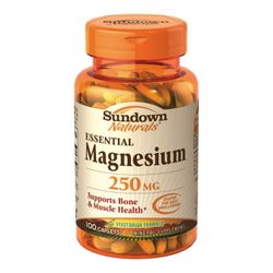 Suplemento Alimenticio Sundown Magnesium 250 mg 100 Cápsulas