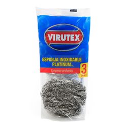 Esponja Virutex Inoxidable Platinum 3 un.
