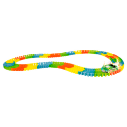 Pista Neón con Auto Loco 220 Piezas