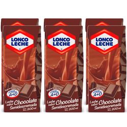 Pack 6 un. Leche Loncoleche Chocolate 200 ml