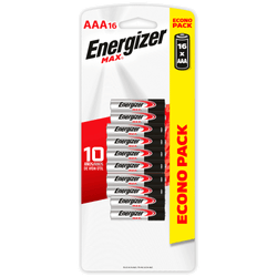 Pilas Energizer Larga Duración AAA 16 un.