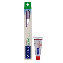Pack Cepillo de Dientes Vitis® + Pasta Dental Suave + Anticaries 15 ml