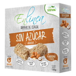 Barra de Cereal En Línea Almendras/Coco 120 g 6 un.