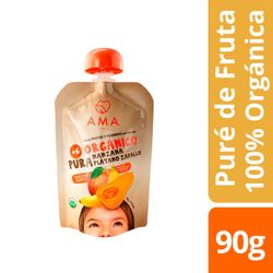 Puré Orgánico Ama Manzana, Plátano y Zapallo 90 g