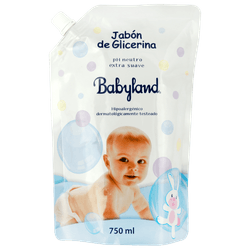 Jabón Líquido Babyland Glicerina Doypack 750 ml