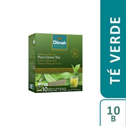 Té Verde Ceylon Dilmah Natural 10 un.