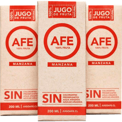 Pack 3 un. Jugo Afe Natural Manzana 200 cc