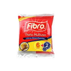 Paño Multiuso Fibro Absorbente 6 un. + 2 un.