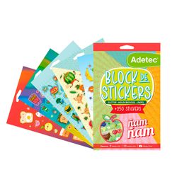 Block de Figuras Adetec con Adhesivos Niña Brillos