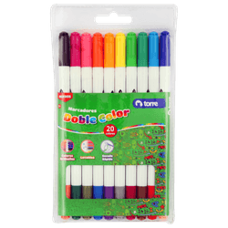 Plumones Doble Color 20 un.