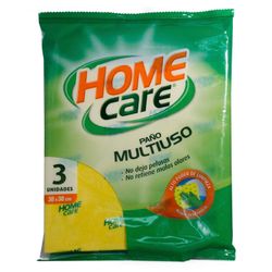 Paño Multiuso Amarillo Home Care 38 x 38 cm 3 un.