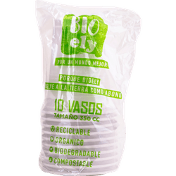 Vasos Bioely 350 cc 10 un.