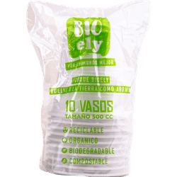 Vasos Bioely 500 cc 10 un.