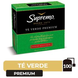 Té Supremo Verde Premium 100 un.