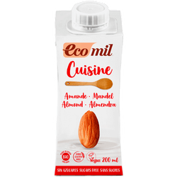 Crema de Almendra Ecomil Sin Azúcar Orgánica 200 ml