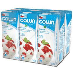Pack 6 un. Crema Colun Light 200 ml