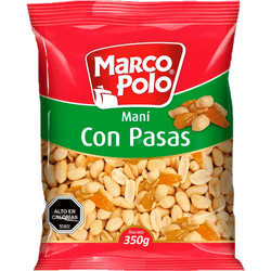 Maní con Pasas Marco Polo 350 g