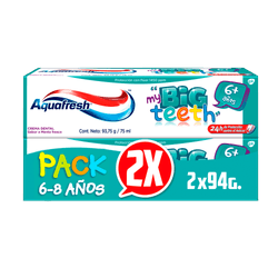 Pasta Dental Aquafresh My Big Teeth 94 g 2 un.