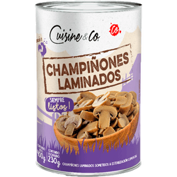 Champiñónes Laminados 230 g drenado, 400 g neto