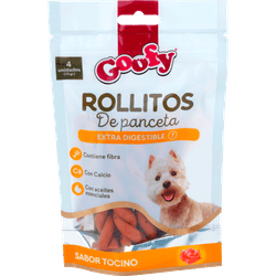 Snack Perro Goofy Rollitos de Panceta Razas Pequeñas Tocino 4 un.