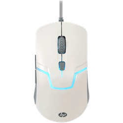 Mouse HP alámbrico gamer blanco modelo M100