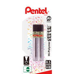 Tubo de Mina Pentel 0.7 mm 2 un.