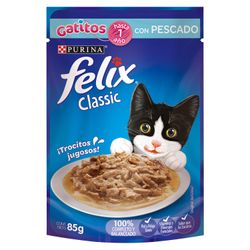 Alimento Húmedo Gatito Felix Sensaciones de Pescado en Salsa 85 g