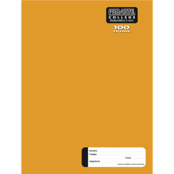 Cuaderno College Liso 100 Hojas 5 mm (surtido)