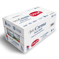Pack 12 un. Crema de Leche Colun Sin Tapa 1 L