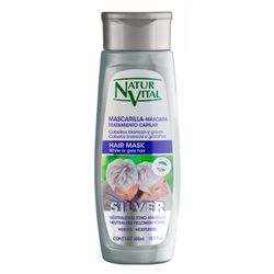 Máscara Capilar Silver Natur Vital Cabellos Blanco y Grises 300 ml