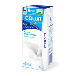 Leche Colun Descremada Sin Lactosa 200 ml