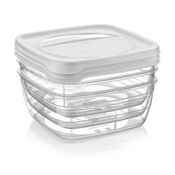 Set 3 Contenedores Herméticos Cuadrados 900 ml