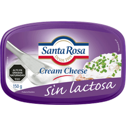 Queso Crema Sin Lactosa Santa Rosa Envasado Pote 150 g
