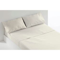 Sábana Lisa Ecru 144 Hilos King Plaza