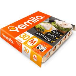Huevos Yemita Medianos Extra Blancos 30 un.