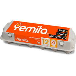 Huevos Yemita Extra Blancos 12 un.