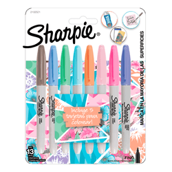 Marcadores Sharpie Colores Pasteles 8 un. + 5 Tarjetas para Colorear