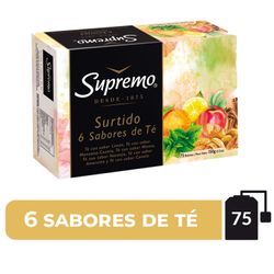 Té Supremo Surtido 6 Sabores 75 un.