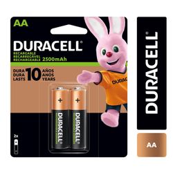 Pilas Duracell Recargables AA 2500 mAh 2 un.