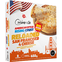 Pizza Estilo Americana Cuisine & Co 4 Quesos Congelada 650 g