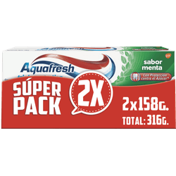 Pasta Dental Aquafresh Menta 158 g 2 un.