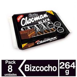Pack 8 un. Bizcocho Chocman Black 33 g, 264 g neto