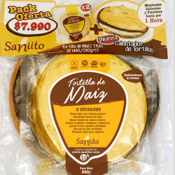Pack Calentador Saniito + 2 Paquetes de Tortillas 17 cm 8 un.