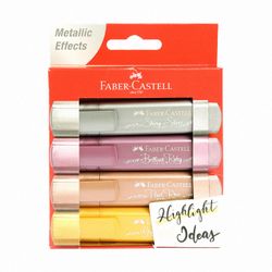 Destacador Faber-Castell Colores Metálicos 4 un.