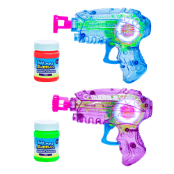 Pistola Lanza Burbujas con Luz 50 ml (surtido)