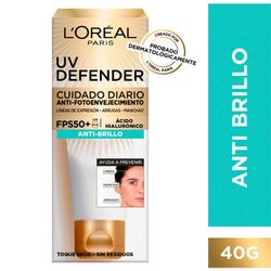 Crema Facial Día L’Oréal UV Defender Toque Seco FPS 50 40 g