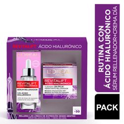 Pack Crema L'Oreal Revitalift Ácido Hialurónico + Sérum