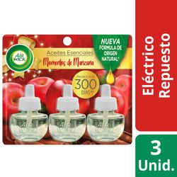 Desodorante Ambiental Eléctrico Recarga Manzana Canela 3 un.