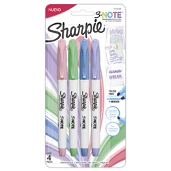 Destacadores Sharpie Note Pastel 4 un.